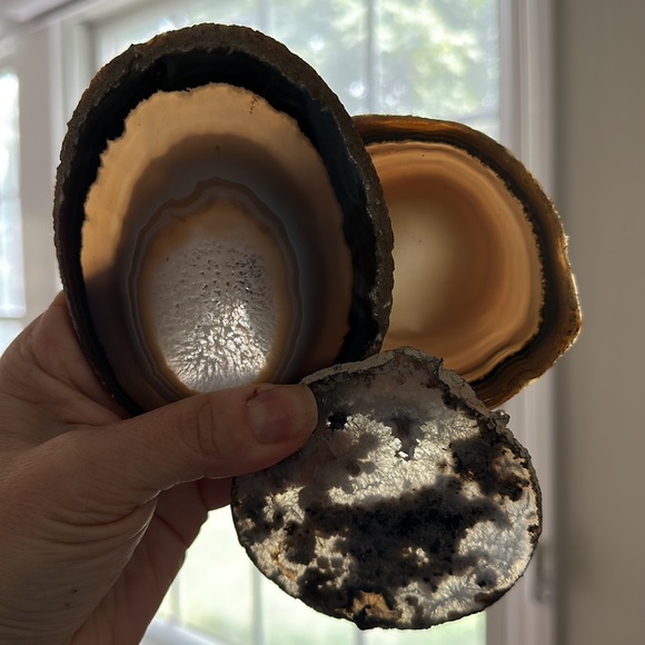 6 Polished Agate Rounds for Decor, Display - Picture 8 of 12